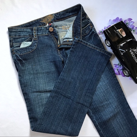 ❌SOLD❌ X3 Dark Wash Straight Leg Jeans 28 - Picture 4 of 7